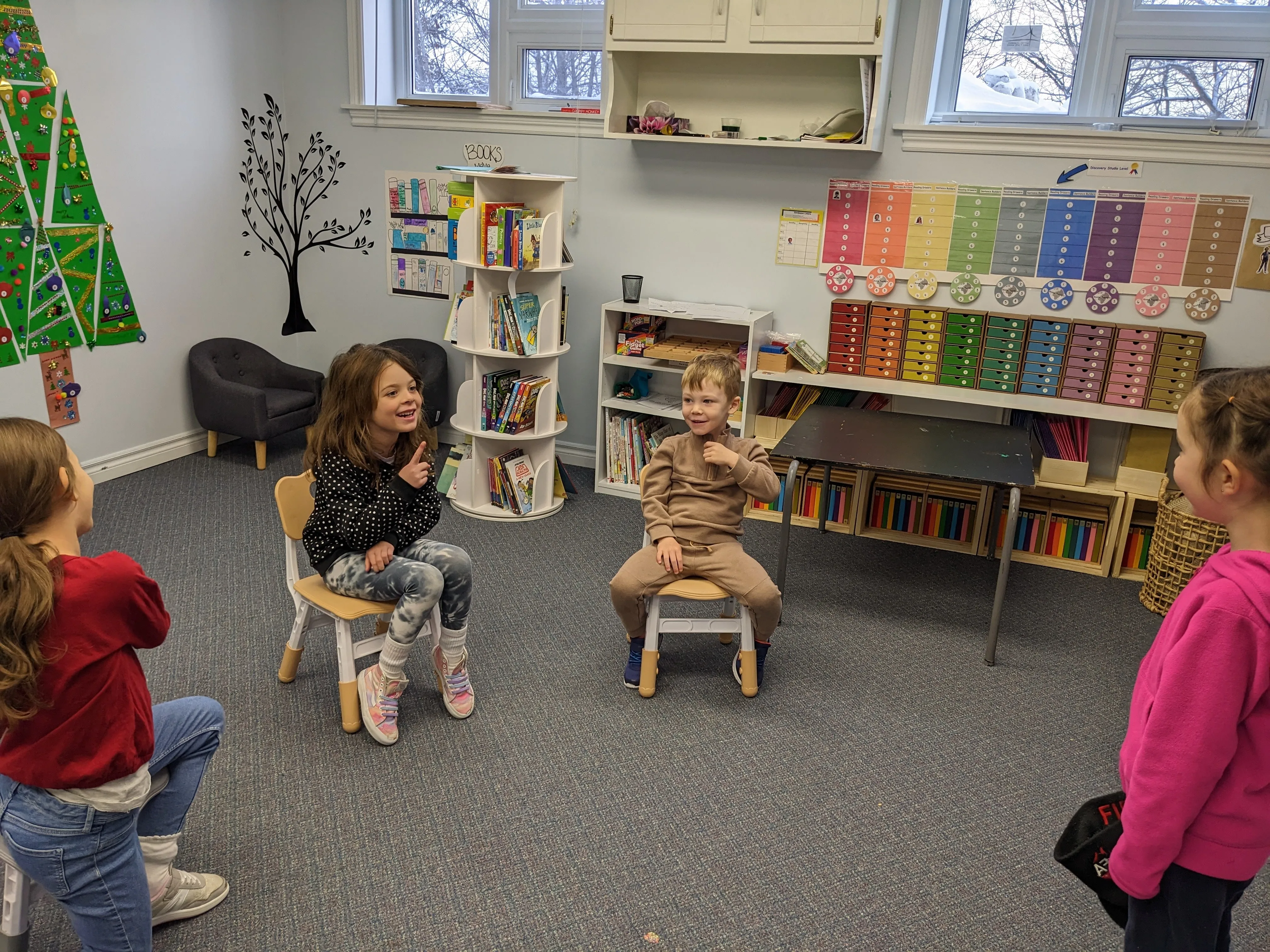 Learners at work in the Acton Academy Sault Ste. Marie studio