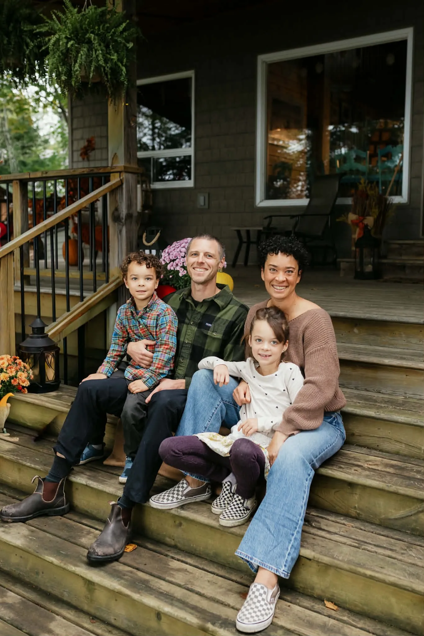 The founding family behind Acton Academy Sault Ste. Marie, together outdoors